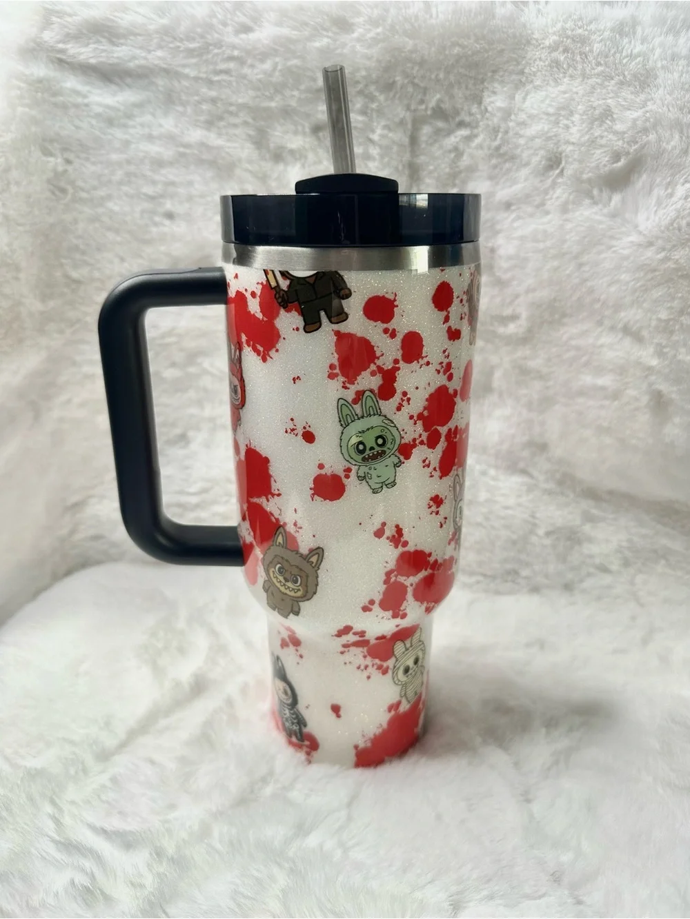 Little Monster Blood Splatter custom 40 ounce Stanley Tumbler